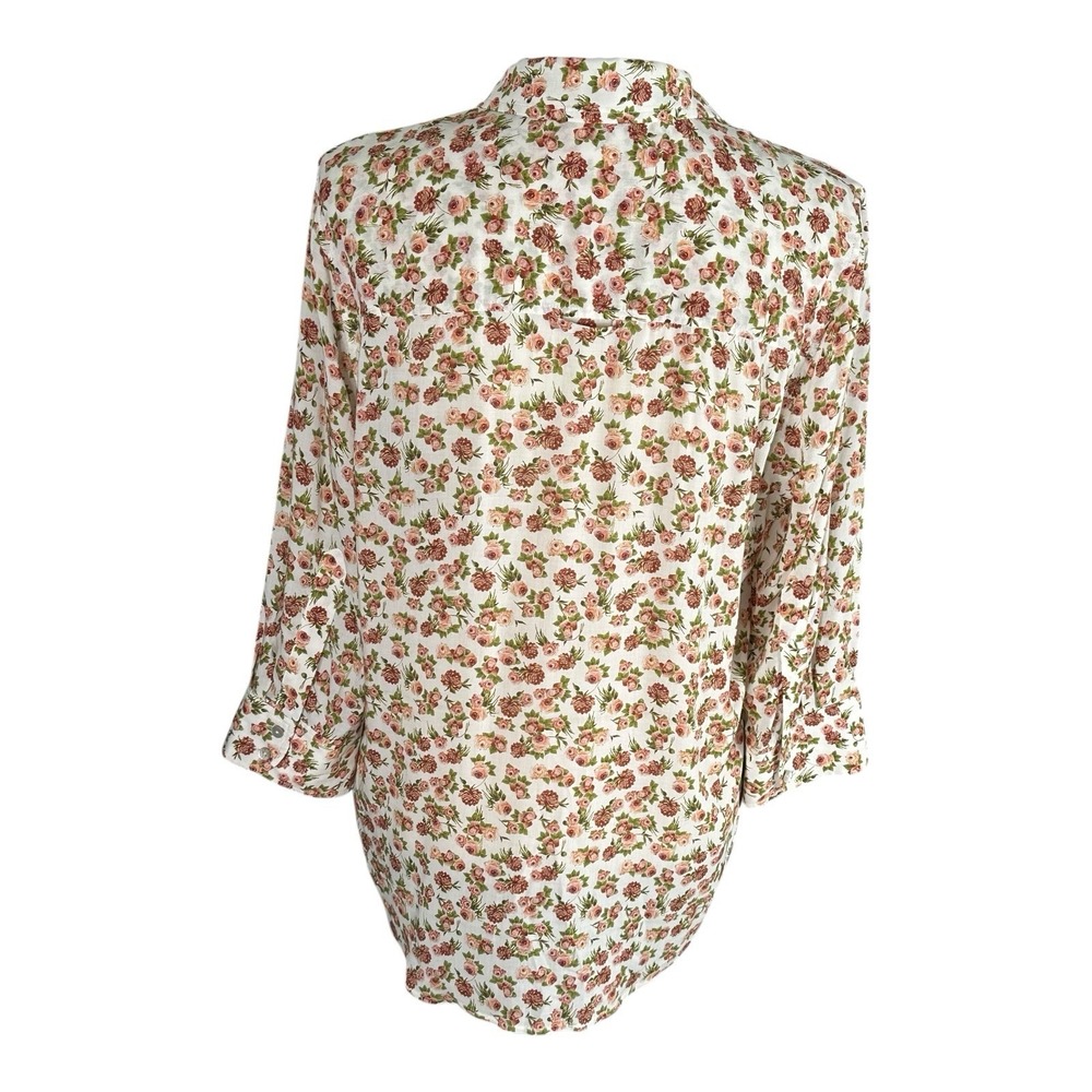 L'agence Ryan Women‎ Floral Button Down 3/4 Sleeves Women's Size Large - Picture 4 of 13
